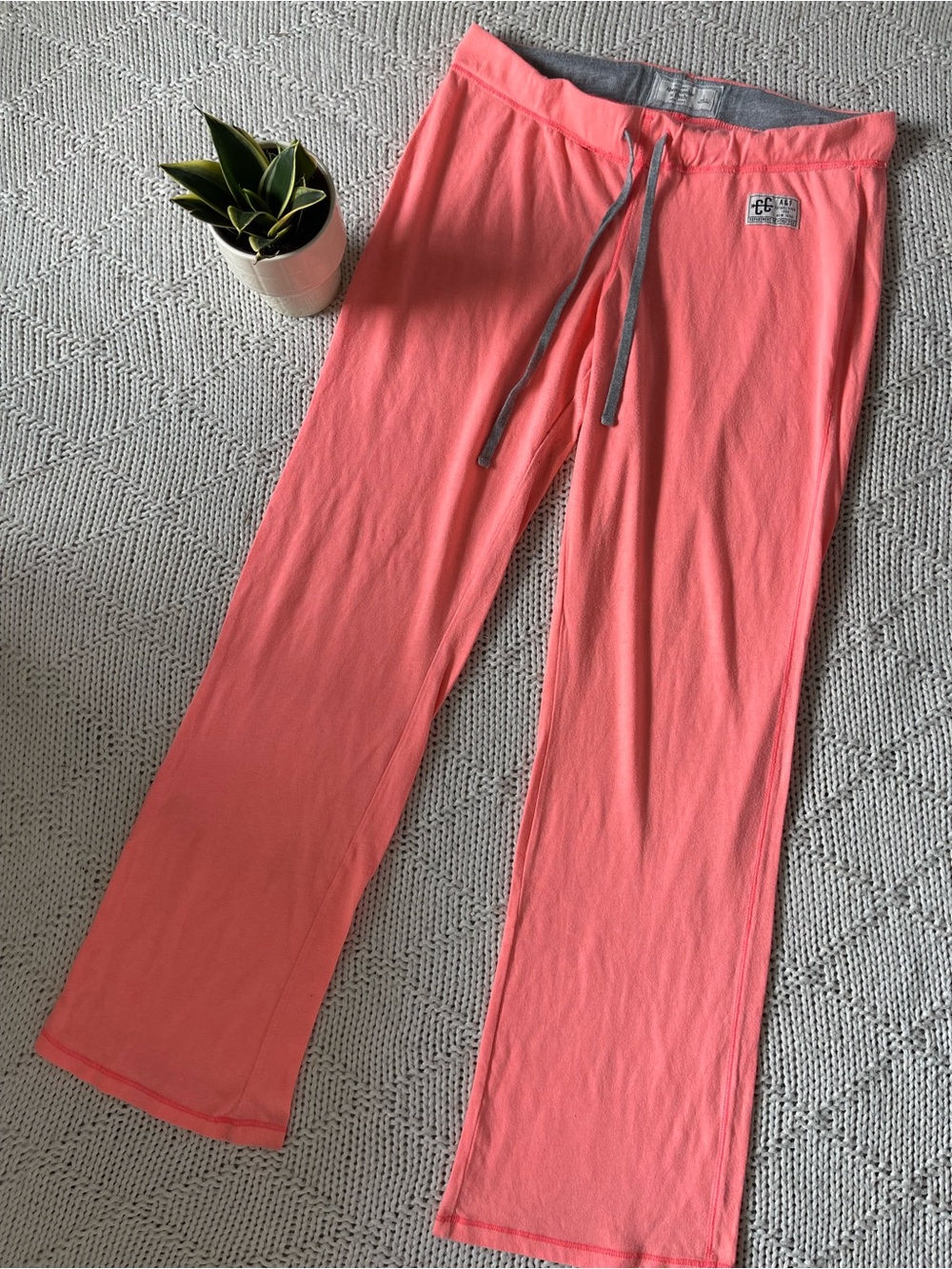 Abercrombie & Fitch Coral Lounge Pajama Pants Women’s Large Soft Sleepwear